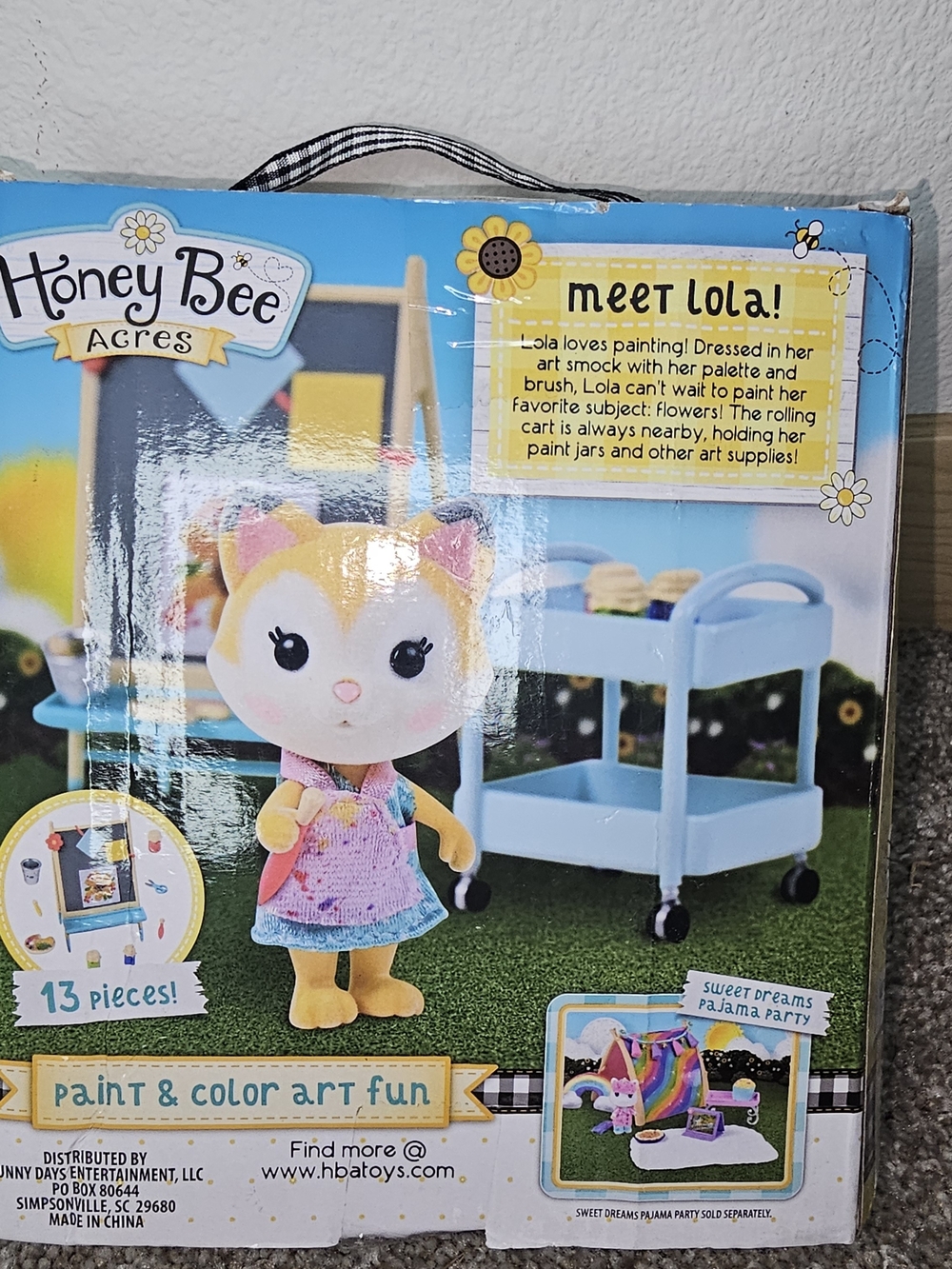 Honey Bee Acres Lola Paint & Color Doll - Yellow & Pink Outfit